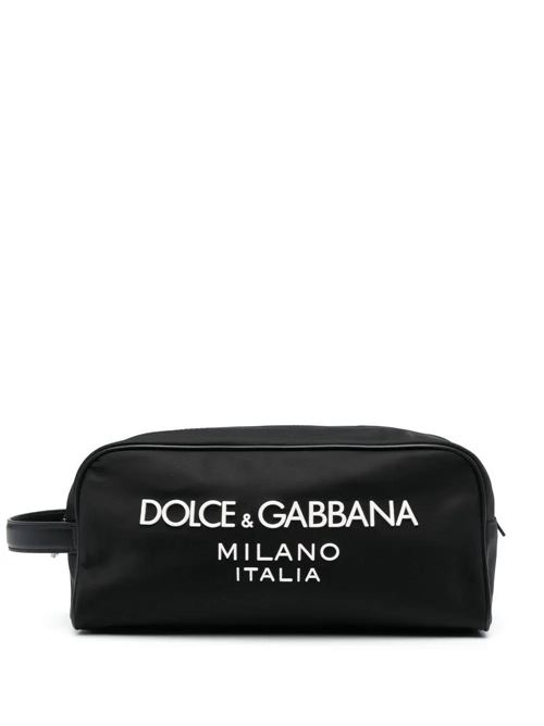 Nero logo-print wash bag Dolce & Gabbana | BT0989AG1828B956